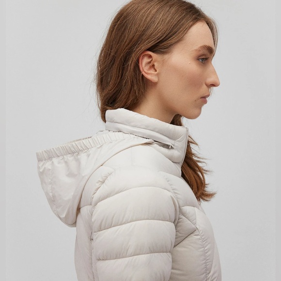 Mavi Light Gray Quilted Puffer Jacket - Size Large - Picture 9 of 10